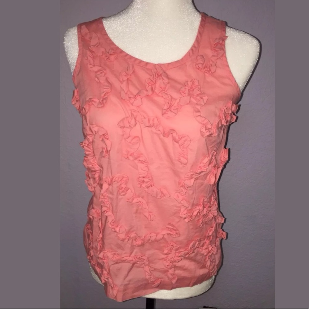 J. Crew Ruthie Ruffle Shell Sleeveless Blouse